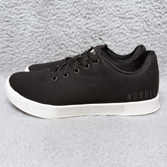 NOBULL Canvas Trainer Womens Size 8.5 Training Sneakers Shoes Black Canvas - Picture 3 of 9